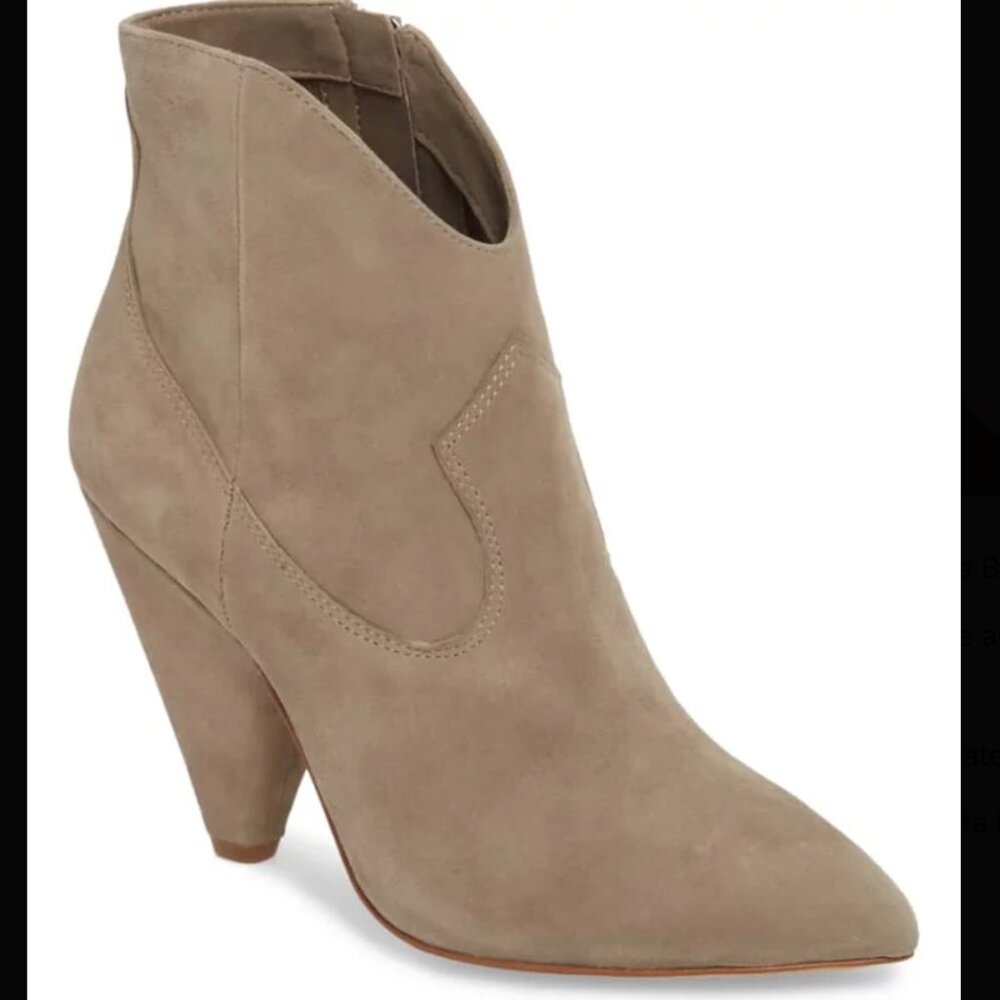 Vince Camuto Movinta Bootie in Foxy‎ Tan Suede Size 8